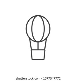 Hot air balloon line icon.