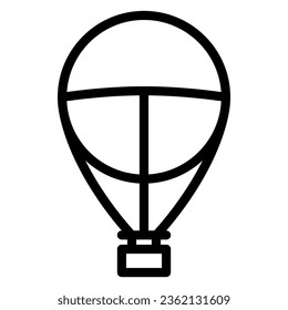 Hot air balloon line icon, balloon journey concept, Aerostat sign on white background, Airship travel symbol in outline style for mobile concept and web design. Vector graphics