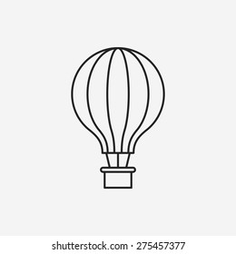 Hot Air Balloon Line Icon