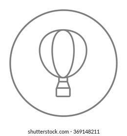 Hot air balloon line icon.