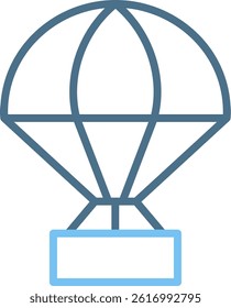 Hot Air Balloon Line Two Colour Icon