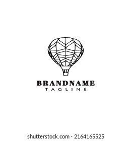 hot air balloon logo cartoon icon design modern vector