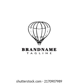 hot air balloon logo cartoon icon design modern vector