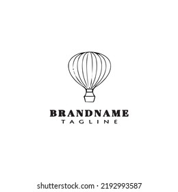 hot air balloon logo cartoon icon design modern vector
