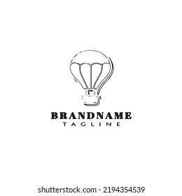 hot air balloon logo cartoon icon design modern vector