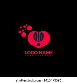 Hot air balloon logo concept. Designed for your web site design, logo, app, UI. map pin logo design. corporate identity logo. can be used for business company. modern illustration
