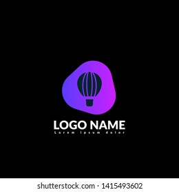 Hot air balloon logo concept. Designed for your web site design, logo, app, UI. map pin logo design. corporate identity logo. can be used for business company. modern illustration