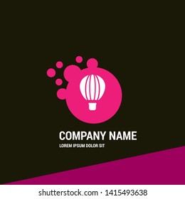 Hot air balloon logo concept. Designed for your web site design, logo, app, UI. map pin logo design. corporate identity logo. can be used for business company. modern illustration