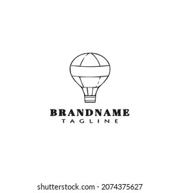 plantilla de logotipo de globo aerostático icono ilustración vectorial moderna