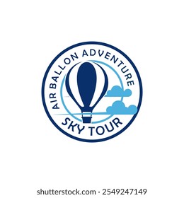 Hot Air Balloon Logo Template Air Transport Adventure Vector 