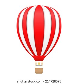 Hot air balloon on white background, vector eps10 illustration