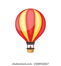 Hot Air Balloon on White Background. Vector