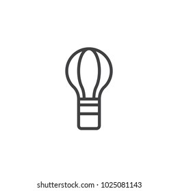 Hot air balloon outline icon. linear style sign for mobile concept and web design. Balloon flying simple line vector icon. Symbol, logo illustration. Pixel perfect vector graphics