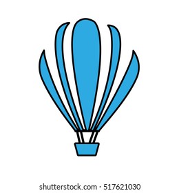 hot air balloon pictogram image 