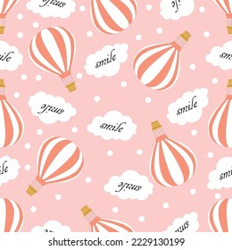 
hot air balloon seamless pattern