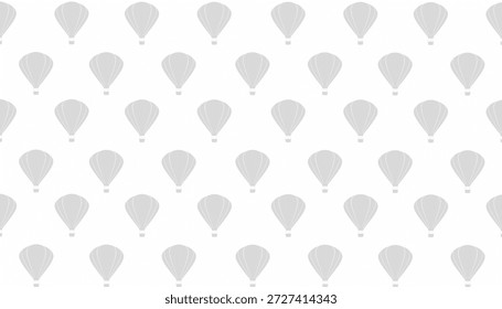 Balão de ar quente sem costura padrão mínimo de viagem fundo