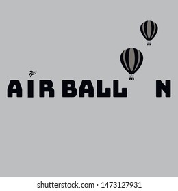 Hot air balloon set. Modern and trendy flat design style. Vector illustration, good for background, brand logo, web graphics. 