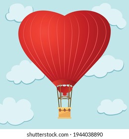 Hot air balloon with a shell filled with heated air. aerostat. Монгольфьер.