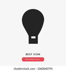 Hot air balloon sign icon vector, travel symbol vector illustration for web and mobil app isolated on grey background