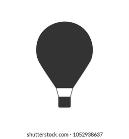 Hot air balloon silhouette vector