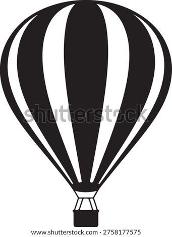 Hot Air Balloon Silhouette vector