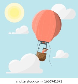 hot air balloon in the sky