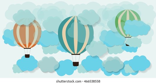 hot air balloon in the sky
