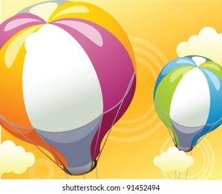 Hot Air Balloon in Sky