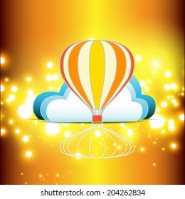 Hot air balloon sky background