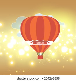 Hot air balloon sky background