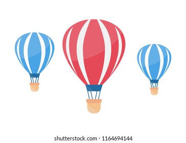 Hot air balloon in the sky. Air balloon vector