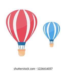 Hot air balloon in the sky. Air balloon vector