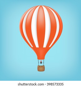 hot air balloon in the sky. vector illustration