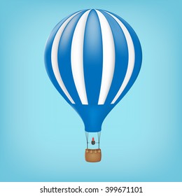 hot air balloon in the sky. vector illustration