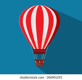 hot air balloon in the sky vector/illustration /background