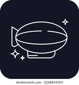 Hot air balloon Transportation Icons with black filled outline style