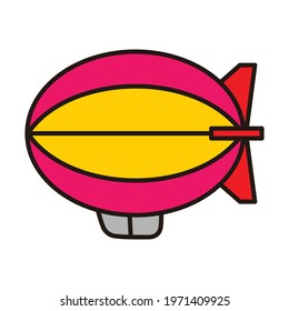 hot air balloon transportation vector design