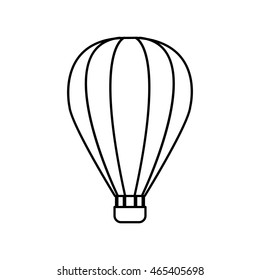hot air balloon transportation vehicle icon. Isolated and flat illustration. Vector graphic