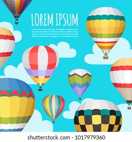 hot air balloon vector backgraund