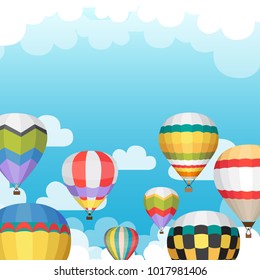 hot air balloon vector backgraund