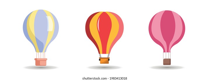 hot air balloon vector clip art set. hot air balloon vector clip art set. hot air balloon vector clip art set.