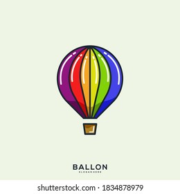 A hot air balloon vector design illustration.