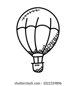 
Hot air balloon vector doodle. Parachute Balloon 
