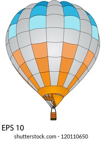 Hot Air Balloon Vector, EPS 10.