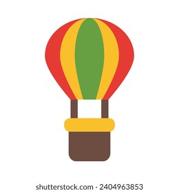 Hot Air Balloon Vector Flat Icon For Personal And Commercial Use.
