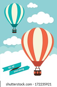 Hot Air Balloon Vector Graphic