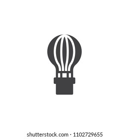 Hot air balloon vector icon. filled flat sign for mobile concept and web design. Flight Basket simple solid icon. Symbol, logo illustration. Pixel perfect vector graphics