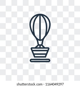 Hot air balloon vector icon isolated on transparent background, Hot air balloon logo concept