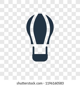 Hot air balloon vector icon isolated on transparent background, Hot air balloon transparency logo concept