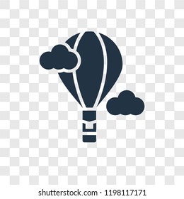 Hot air balloon vector icon isolated on transparent background, Hot air balloon transparency logo concept